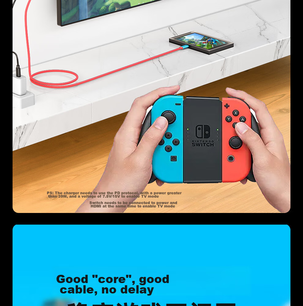 Кабель ULT-unite Type-C на HDMI 4K 60Hz, 2 метра, для Nintendo Switch, телефонов, компьютеров, с поддержкой PD зарядки