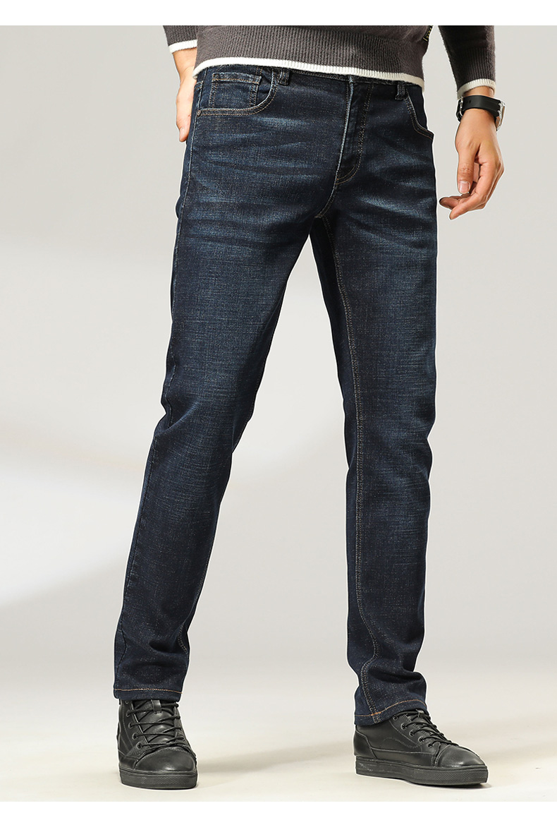 Zengzhi / Zengzhi Мужские джинсы в стиле Business Casual 928010 Сине-черные Размер 31