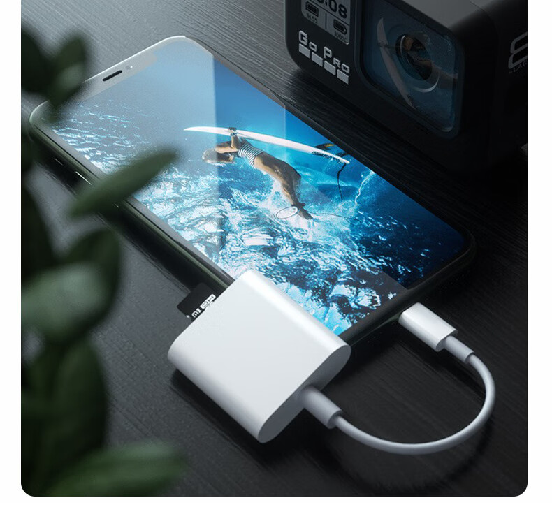 Адаптер-кардридер Masentek Type-C SD/TF, для iPhone, Huawei, iPad, Macbook, USB-камера, флеш-накопитель