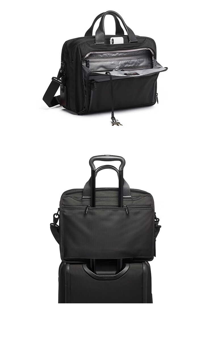 Мужская деловая сумка TUMI Alpha Series, нейлоновая сумка для ноутбука, черная