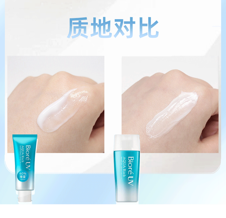 碧柔（Biore）水活防晒水润凝露啫喱 清爽防晒乳SPF50+  轻薄隔离保湿 70ml