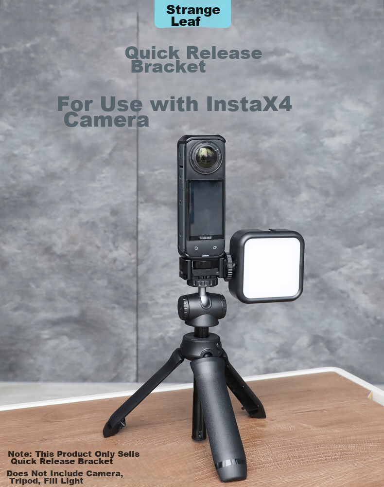 Быстросъемный кронштейн Qiye для панорамной экшн-камеры Insta360 X4, с интерфейсом GoPro, штатив