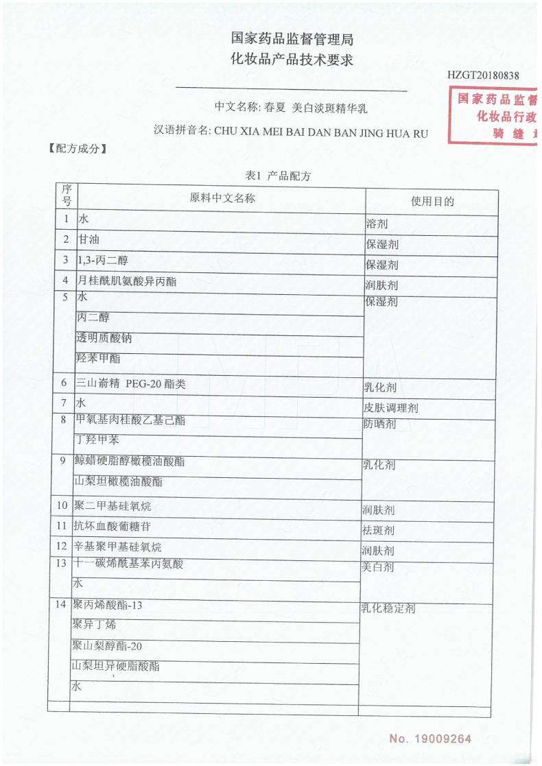 春夏（SPRING&SUMMER） 烟酰胺美白润肤乳AA2G补水保湿玻尿酸去黑色乳液祛斑护肤乳液 110ml