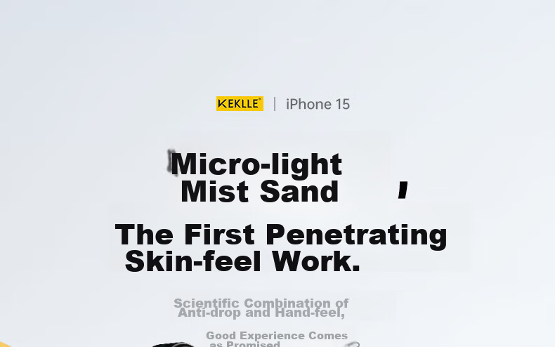 Чехол KEKLLE для iPhone 15 Pro, магнитно-поглощающий, анти-капля, защита объектива, синий