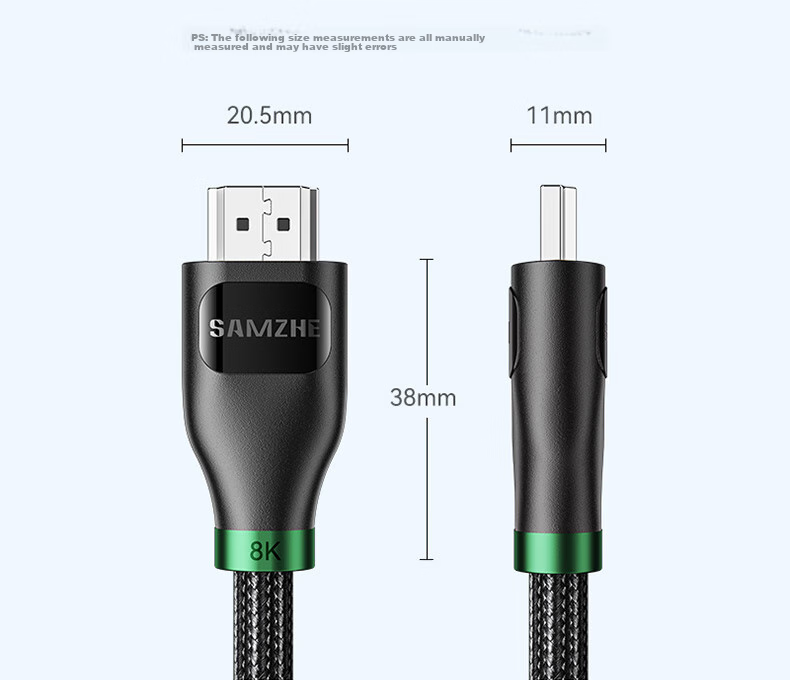 Кабель SAMZHE HDMI 2.1, 2 метра, 8K 60Hz, 4K 240Hz, для ноутбуков и ТВ-приставок, для подключения мониторов и проекторов, кабель высокой четкости