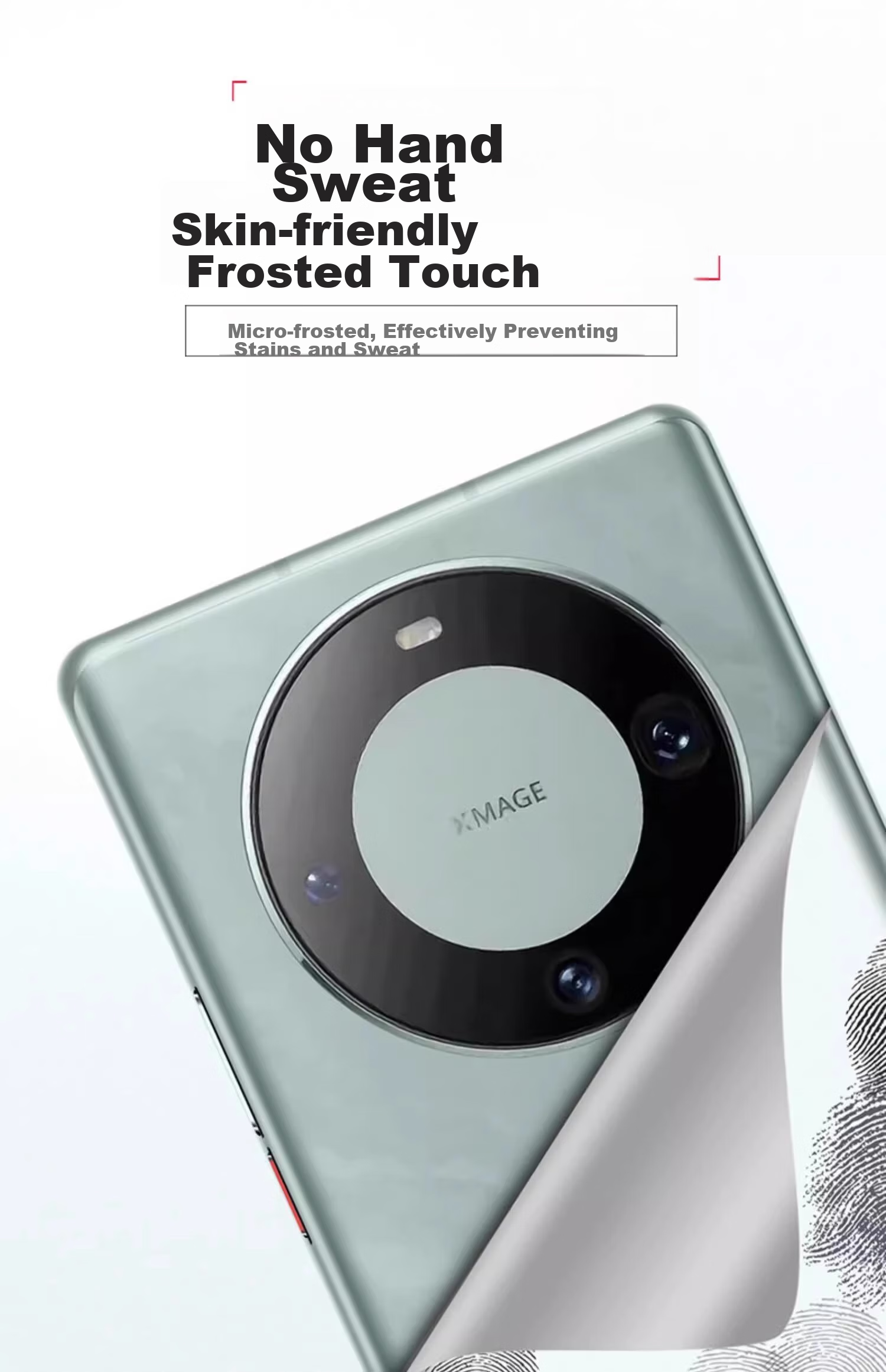 DIVI Чехол для Huawei Mate60 Pro, Ультратонкий, Матовый, Полупрозрачный, Защита от падений, Белый