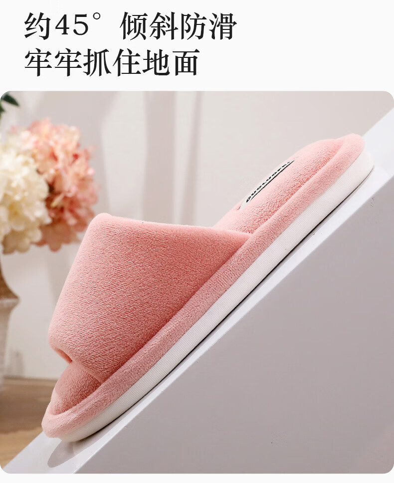GUOLUOFEI Мужские хлопковые шлепанцы, всесезонные, открытые, дышащие, мягкие, бесшумные, для женщин, телесно-розовые, размер 38-39