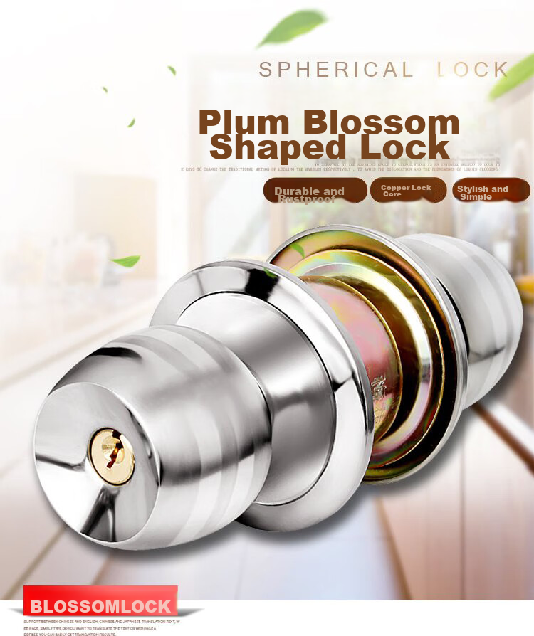 Дверной замок BLOSSOM 5831, сферический, из нержавеющей стали, универсальный, для межкомнатных дверей