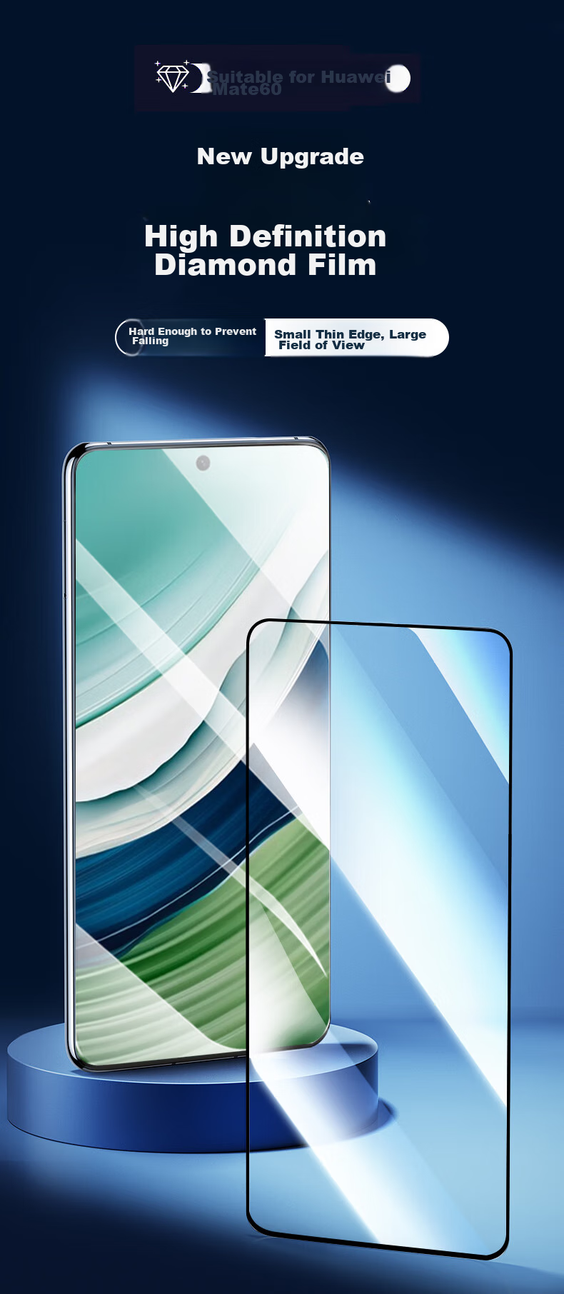 Защитное стекло KOOLIFE для Huawei Mate 60, полное покрытие, закаленное стекло Corning, защита от отпечатков пальцев, HD, ударопрочное, для смартфона Huawei Mate 60