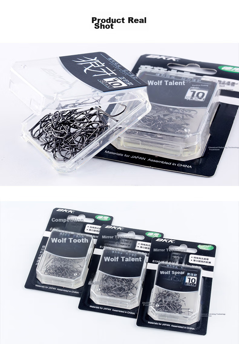 Крючки рыболовные BKK Competitive Spiked Fish Hook Barbedless Black Pit Carp Crucian Carp Flying Carp Fine Spiked Fish Hook Loose Package, размер 10#, без бородки, цвет черный