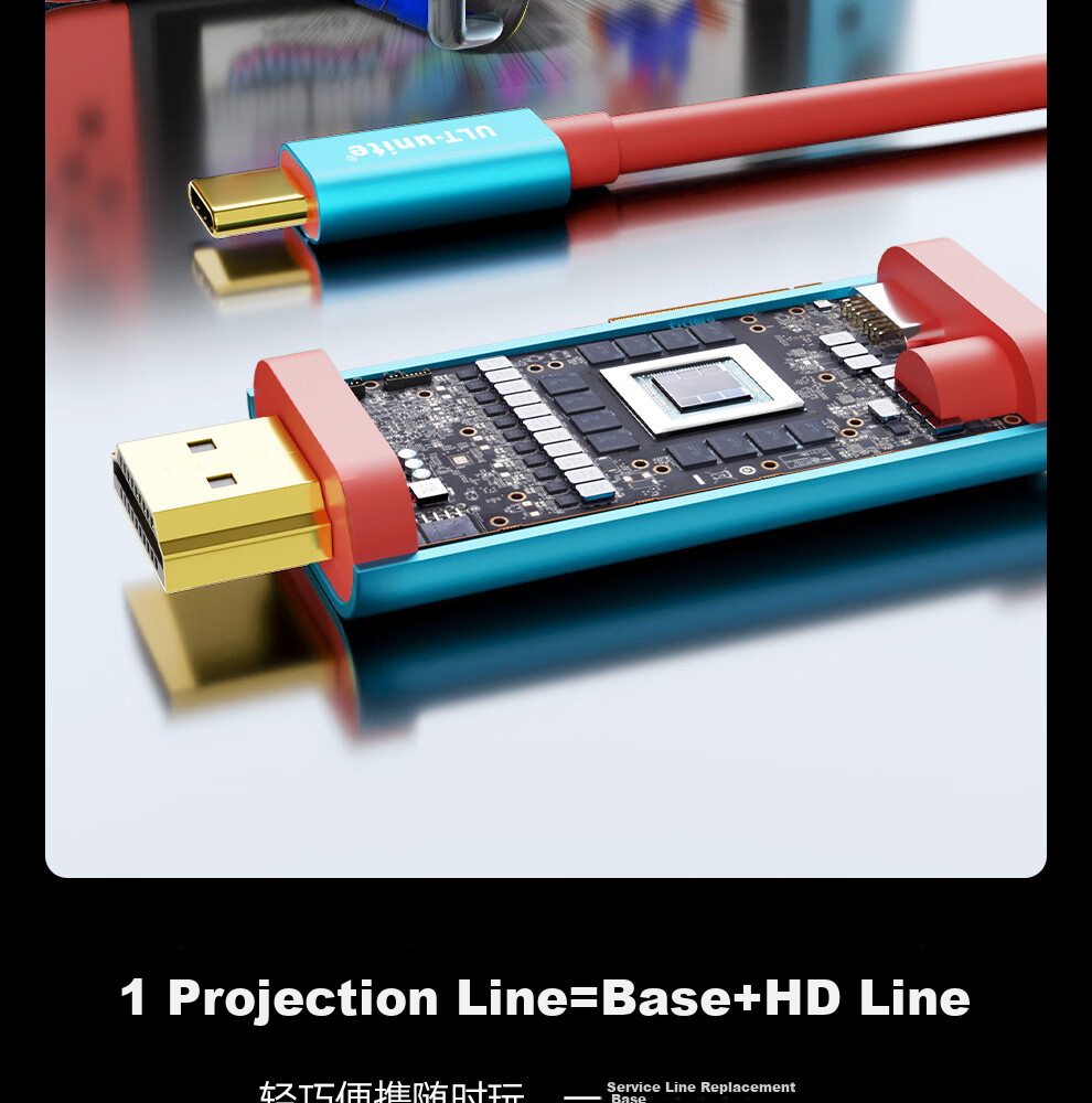 Кабель ULT-unite Type-C на HDMI 4K 60Hz, 2 метра, для Nintendo Switch, телефонов, компьютеров, с поддержкой PD зарядки