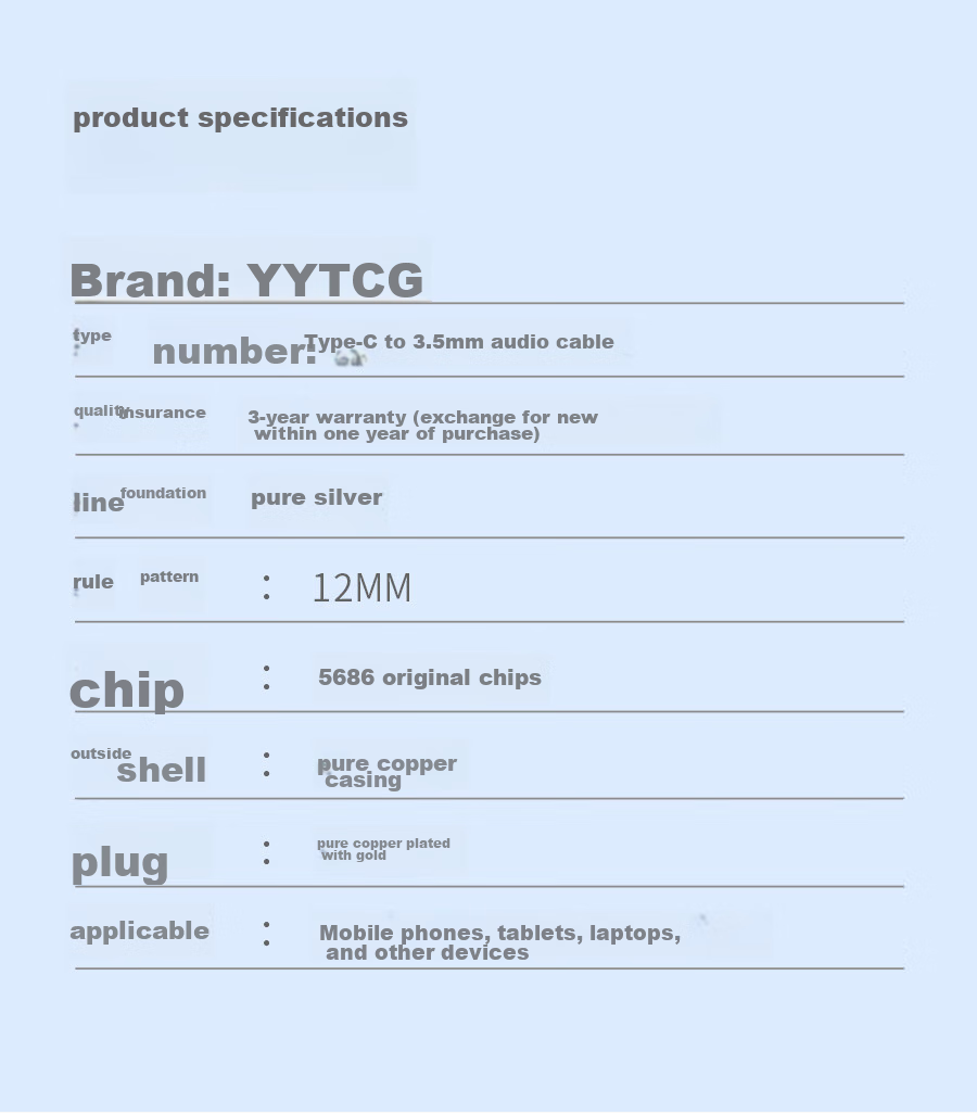 Аудиоадаптер YYTCG, переходник Type-C на 3.5 мм, ЦАП, для наушников, серебряный, 0.12 м