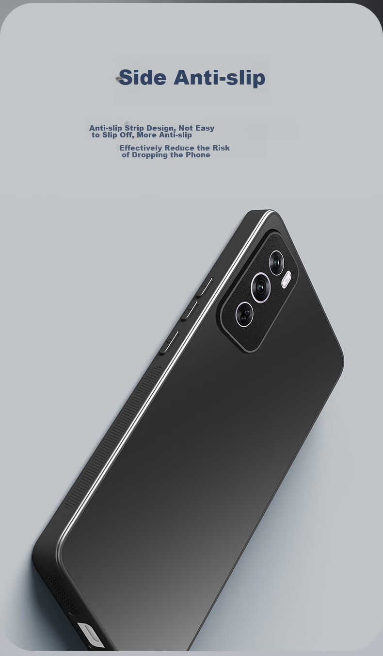 Чехол HotFire для OPPO Reno12, противоударный, противоскользящий, защищающий камеру, графитовый черный