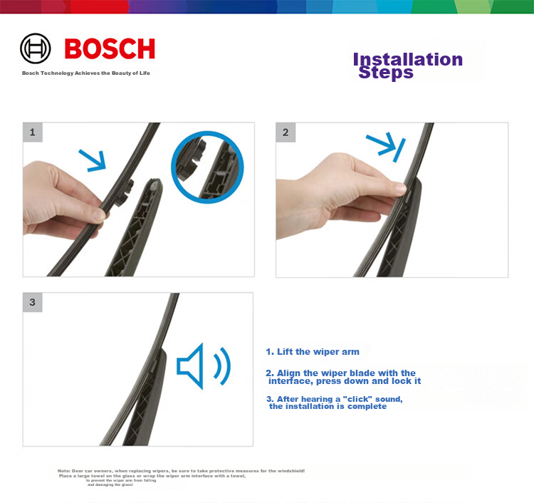 Задний каркасный стеклоочиститель BOSCH