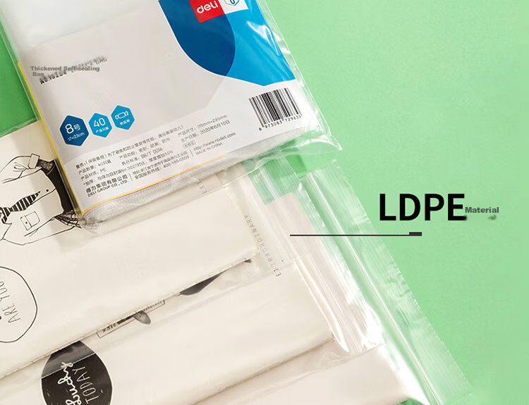Пакеты с замком Zip-Lock Deli, 17x23 см, 40 штук, для пищевых продуктов и документов, влагостойкие