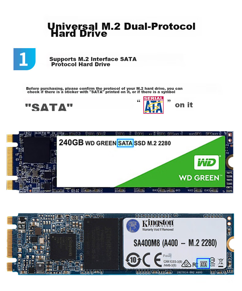 AOKO AM10SL - док-станция для SSD M.2/SATA/NVMe, mSATA, 2.5/3.5" SATA, USB Type-C, алюминий, серебристый