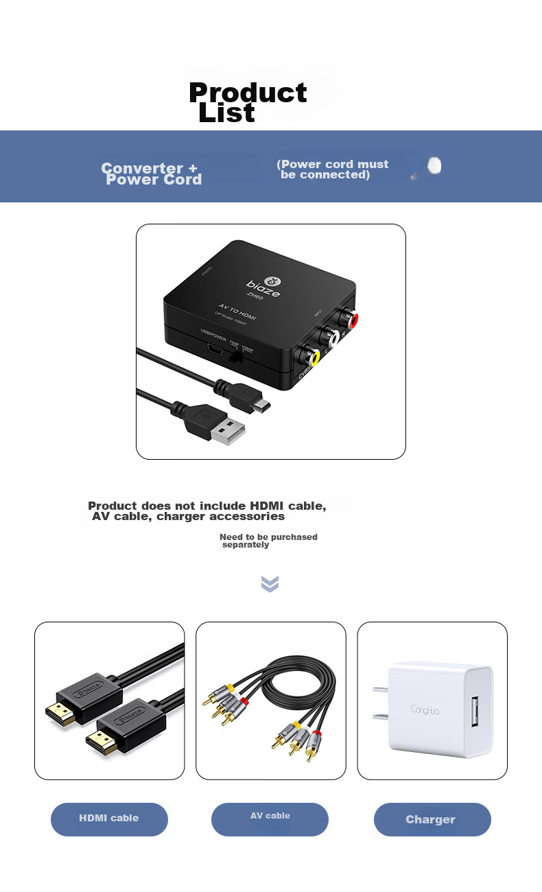 Переходник AV в HDMI