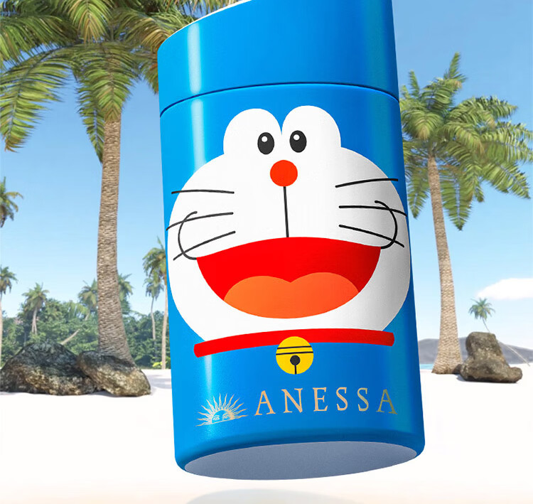 安热沙（Anessa）金灿倍护防晒乳哆啦A梦限定包装微笑款60ml+喷雾套装（已含附件）