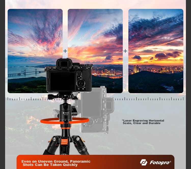 Штатив Fotopro M-4C Pro + 42QP из углеродного волокна, портативный, профессиональный, для цифровых камер, с шаровой головкой