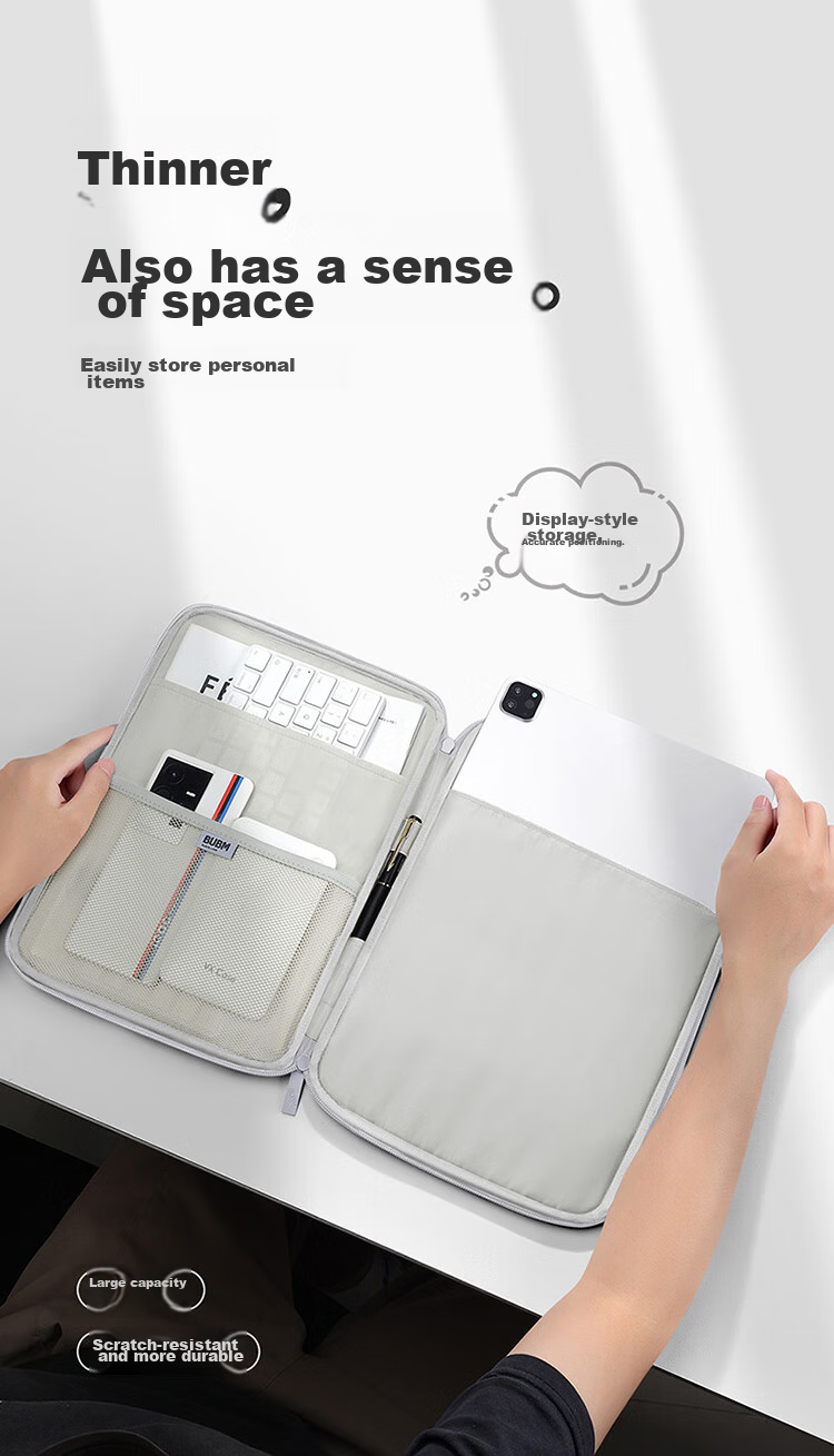 Защитная сумка для планшета BUBM, чехол для Apple iPad и Huawei, аксессуар для хранения, светло-розовый