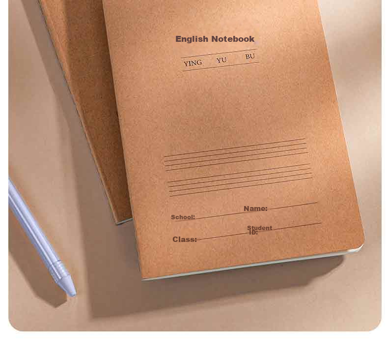 Дневник Deli "English Notebook" A5, 30 листов, сшитый, крафтовая бумага, набор из 5 штук