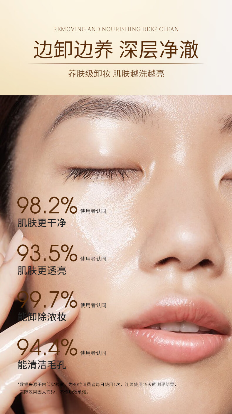 珂卡薇unny虾青素卸妆油温和清洁不刺激净颜亮肤眼唇脸三合一卸妆膏快速乳化不油腻卸妆乳150ml/瓶