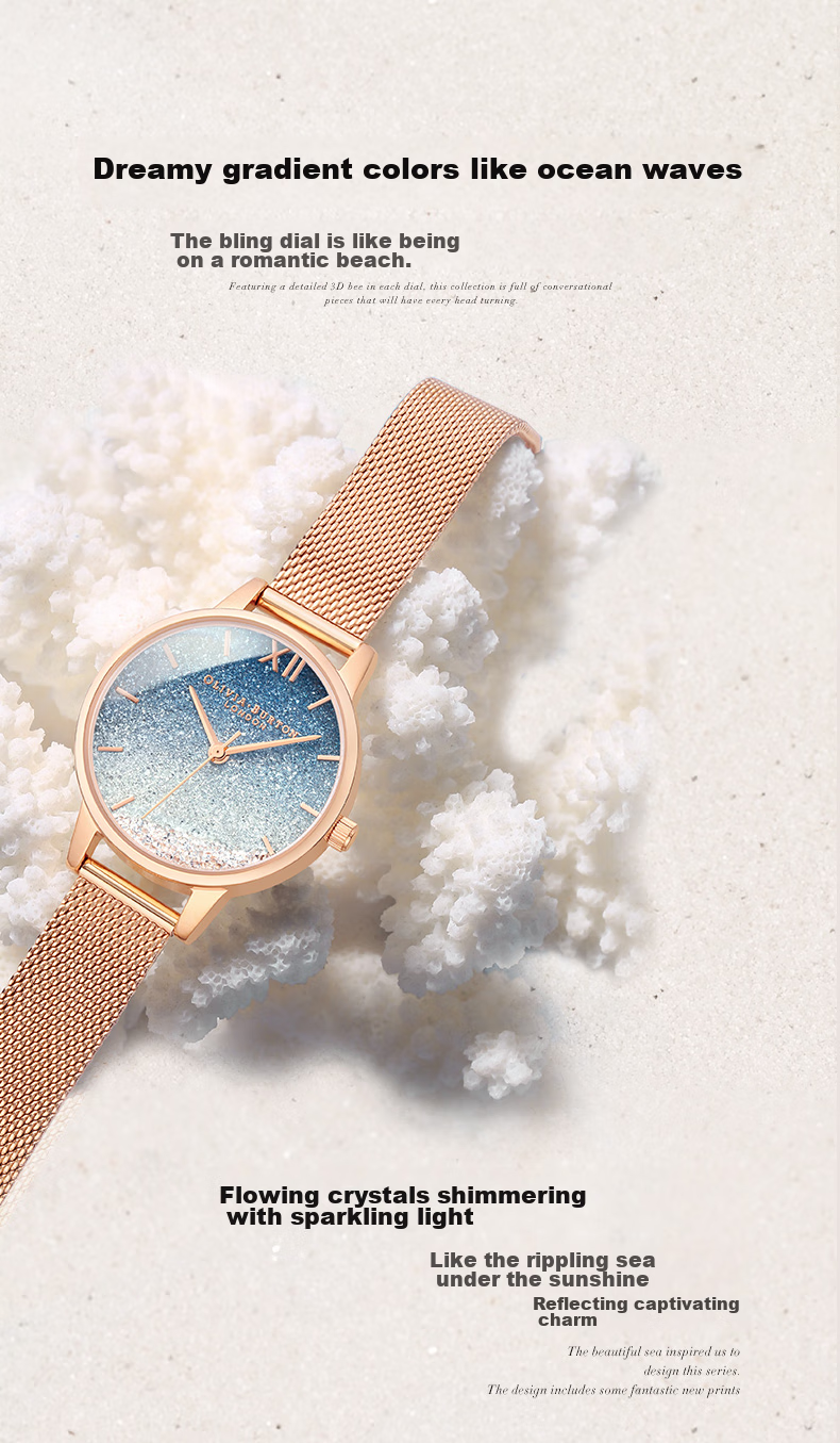 Женские часы OLIVIA BURTON Ob Self-Operated Starry Sky Western Watch, OB16EX204, синие