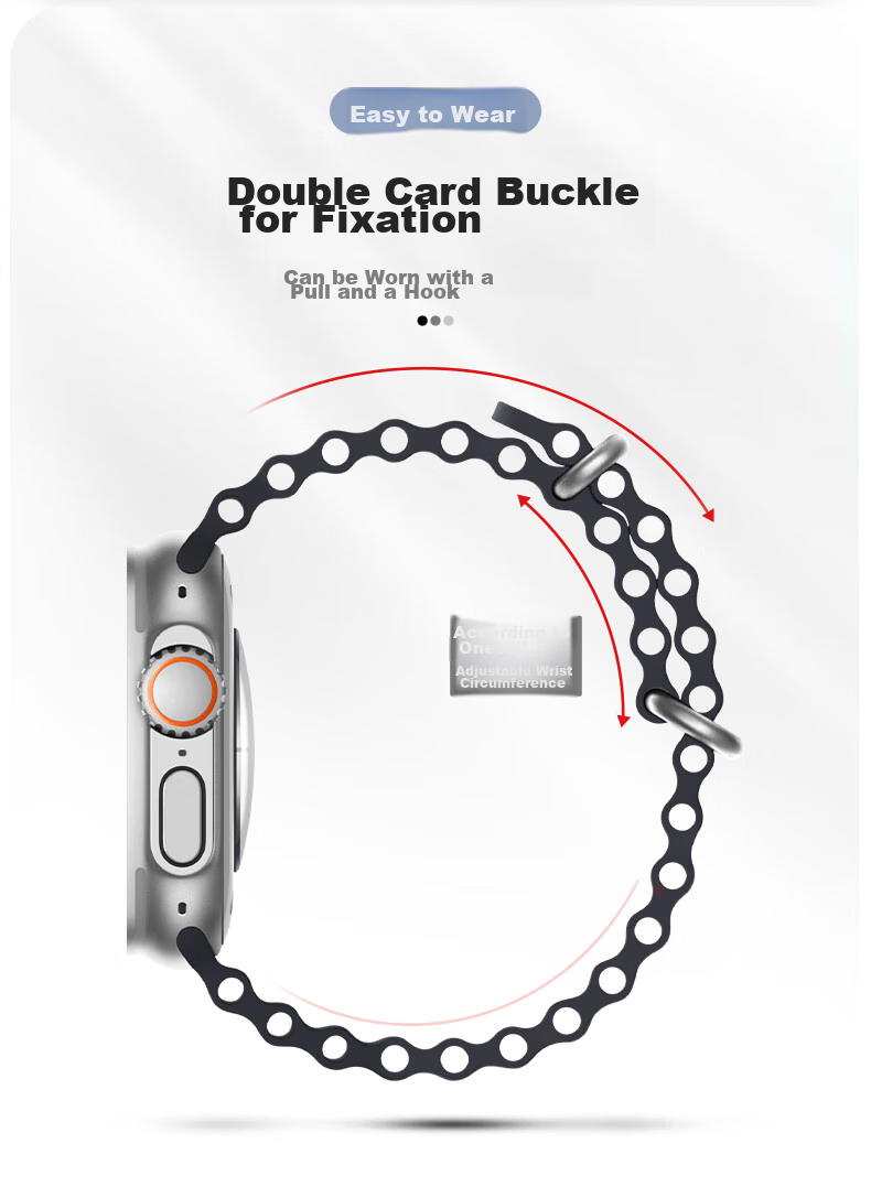 Ремешок Weiqiantu для Apple Watch Ultra2/s9/s8 Ocean Band 7/6/se2, спортивный силиконовый браслет, 44/45/49 мм, цвет Звездный