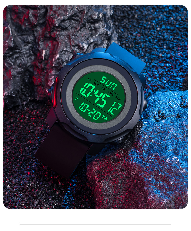 Skmei 1540 - стильные спортивные электронные часы для студентов, водонепроницаемые, с армейским дизайном, для мальчиков и девочек