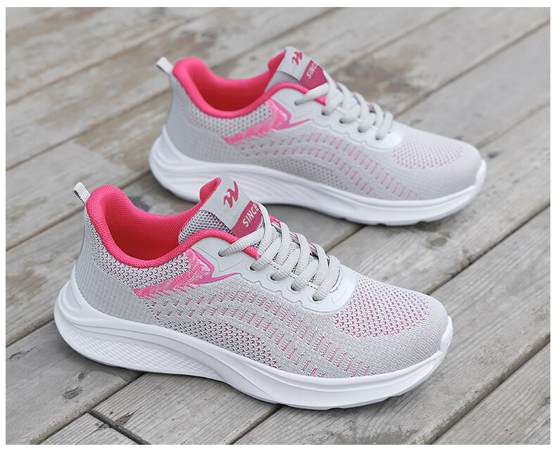 Женские кроссовки Shuangxingbate, весна-осень, сетчатый верх Flyknit, удобные, легкие, дышащие, повседневные, амортизирующие, износостойкие, для бега и путешествий