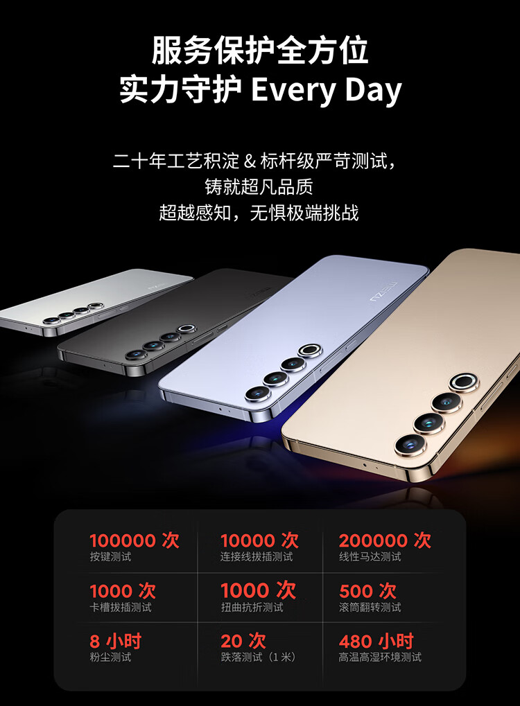 Meizu魅族20PRO高通骁龙8Gen2 Flyme系统 超大电池 50W无线充电 5G游戏学生拍照 领克手机域 朝阳金 12+256GB