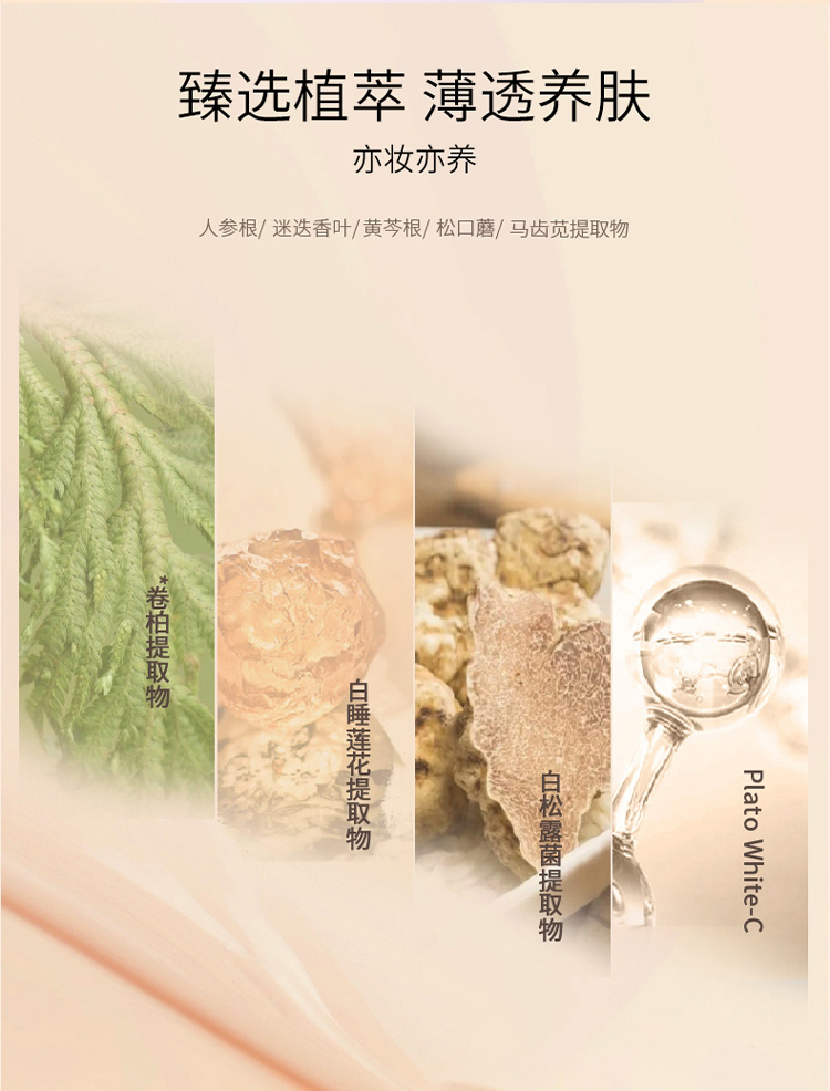 AKF莹润光感粉底液35g02#自然白持久裸妆BB霜气垫遮瑕粉底液干皮女