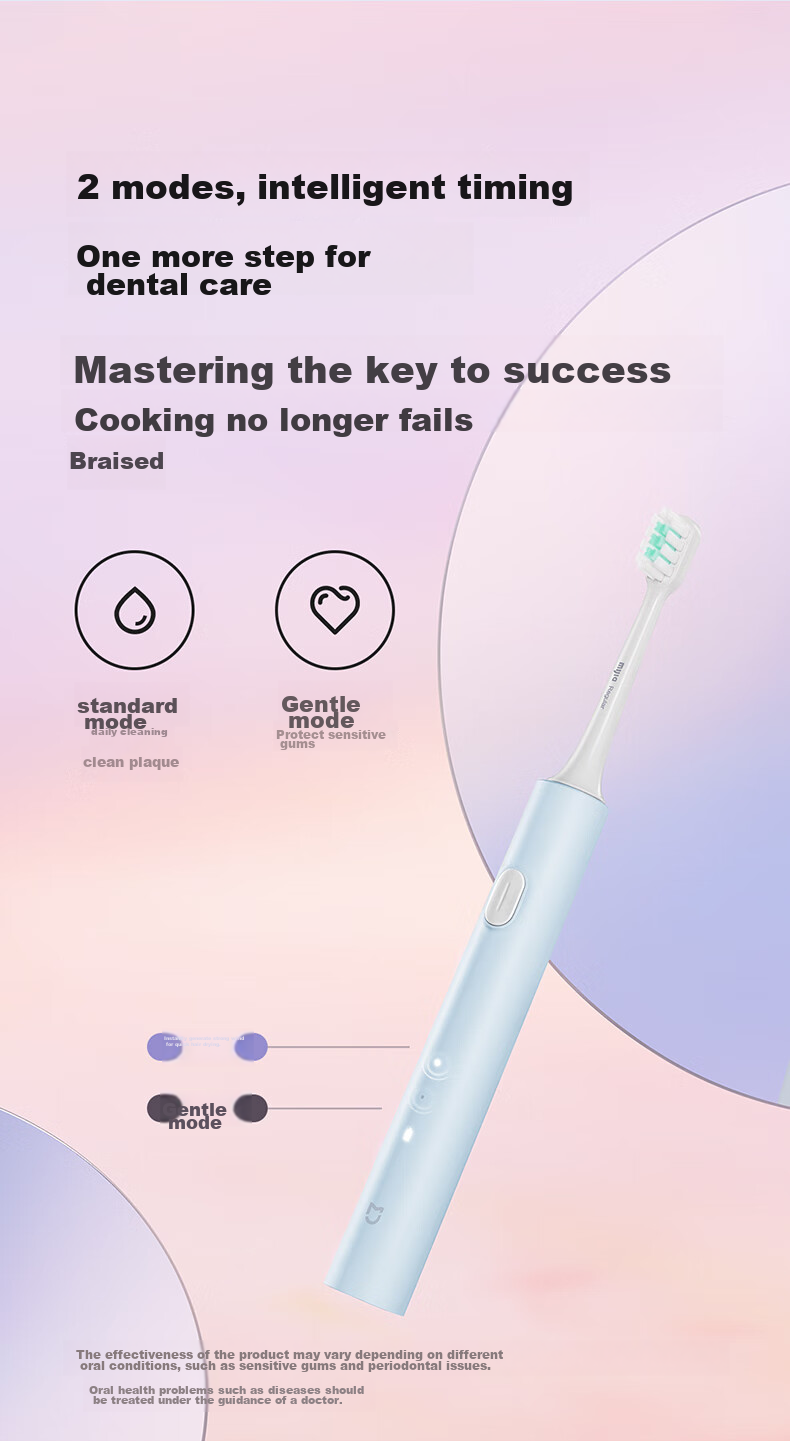 Xiaomi Mijia Electric Toothbrush T200C, набор с двумя насадками, звуковая зубная щетка для взрослых и студентов, защита десен, подарок на Новый год и День Святого Валентина