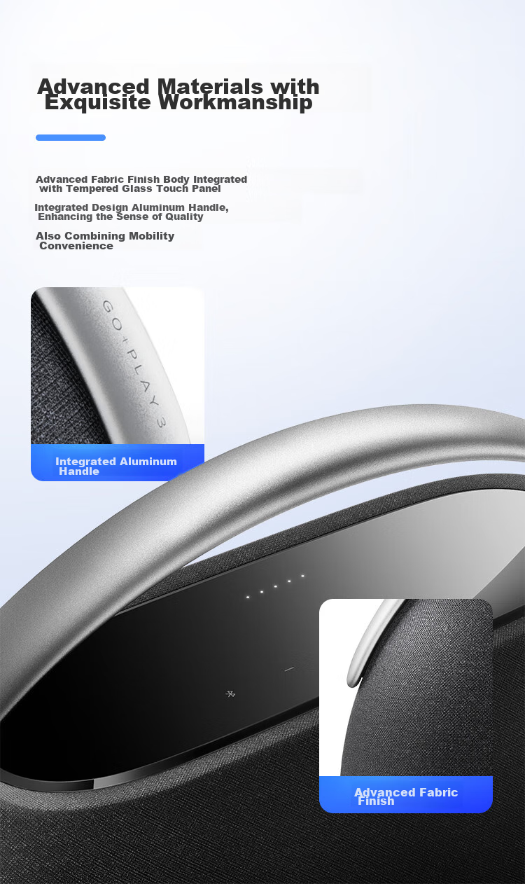 Портативная акустическая система Harman/Kardon GO+PLAY 3, Bluetooth 5.2, 160 Вт, 8 часов работы, серебристый