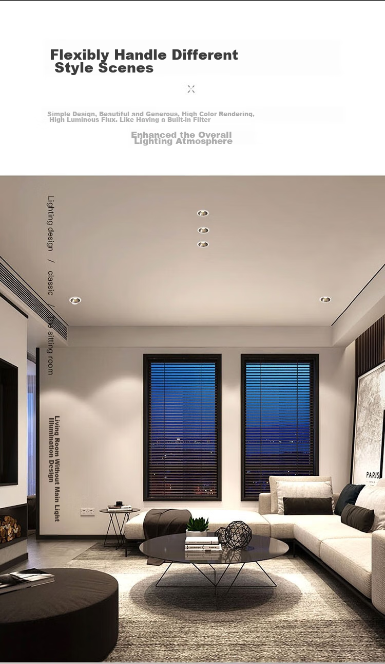 FSL Foshan Lighting LED встраиваемый светильник, антибликовый, 9 Вт, холодный белый (5700K), вырез 75 мм, алюминиевый корпус