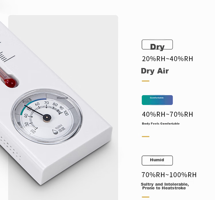 Настенный термогигрометр Deli 9013S, беспроводной, для дома, белый