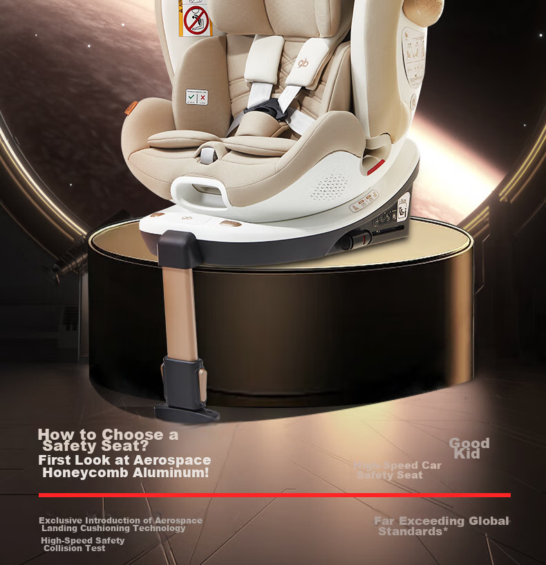 Автокресло GB "Safety Cabin 1S" для детей от 0 до 7 лет, с вращением на 360 градусов, цвет молочный белый