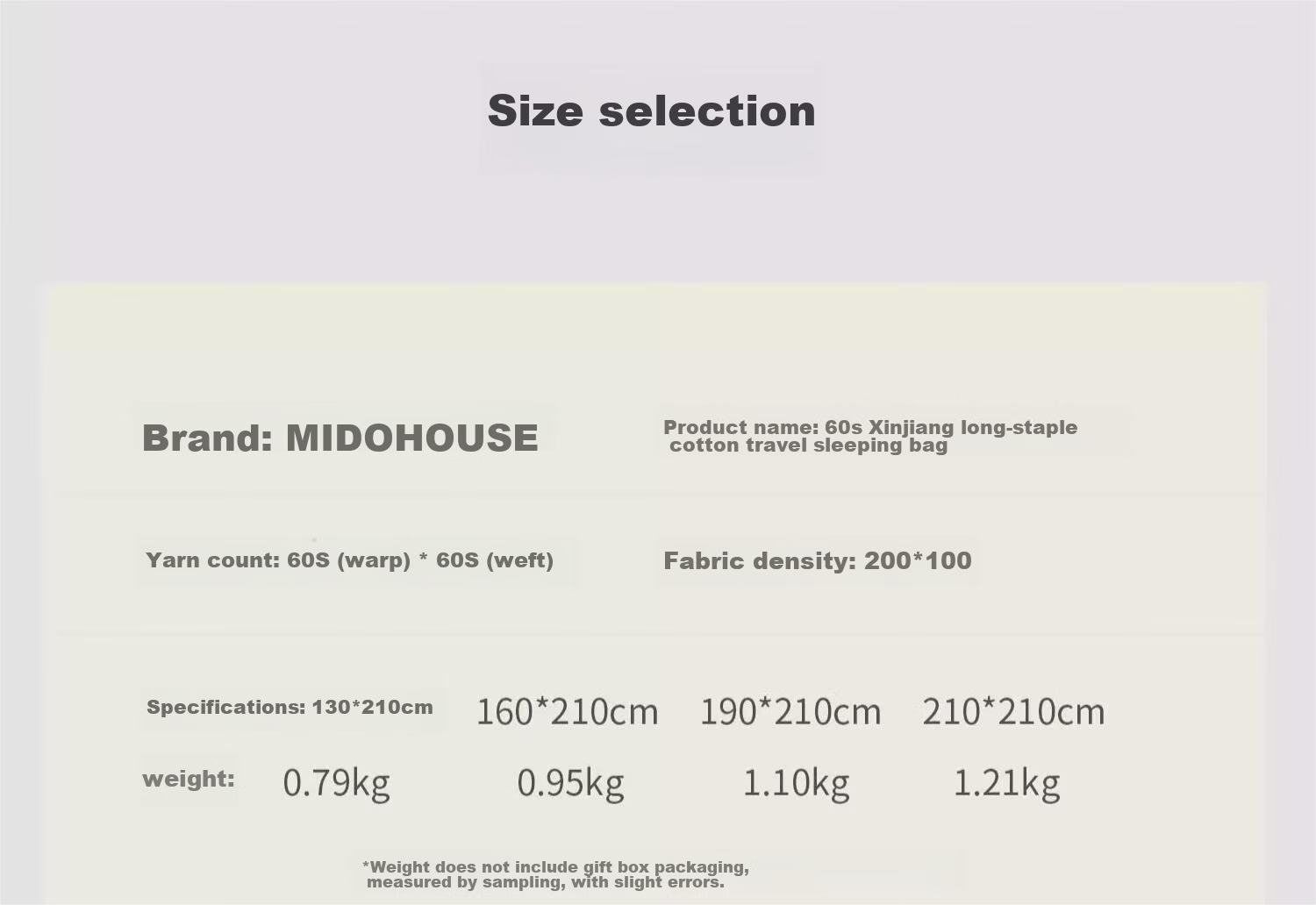 MIDO HOUSE Mingdu Комплект постельного белья из 100% хлопка, 160x210 см, горный фиолетовый
