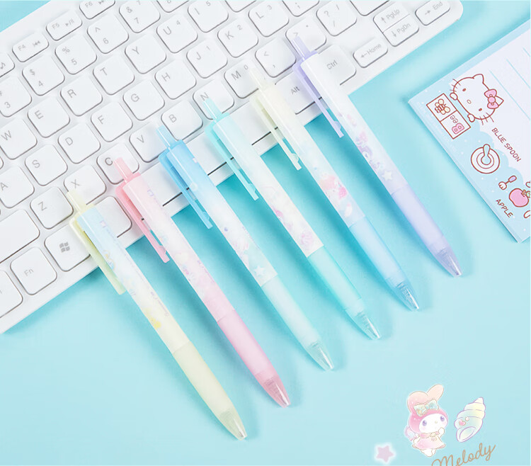 Гелевая ручка GuangBo Sanrio Collaboration, 0.5 мм, черная, 6 шт.