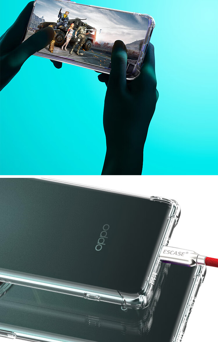 Чехол для телефона ESCAPE для OPPO Find X6, противоударный, прозрачный, силиконовый, с защитой камеры, унисекс, с отверстием для шнурка, прозрачно-белый