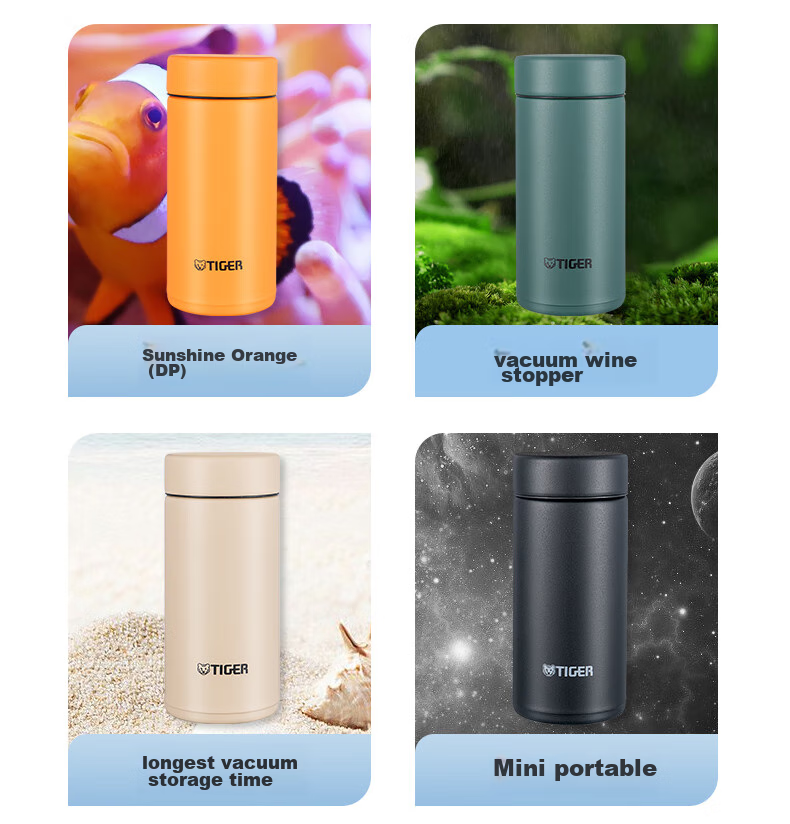 Термокружка TIGER Mini Pocket Cup MMP-B20C, 200 мл, Coast Yellow