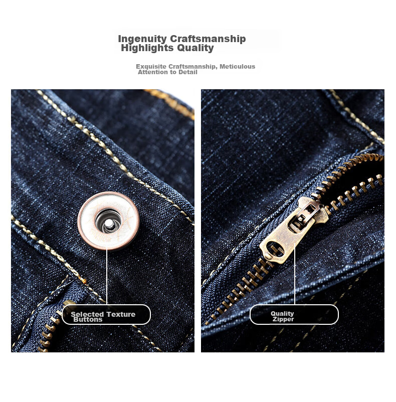 Мужские джинсы Jeanswest, коллекция Весна 2026, свободные прямые брюки для молодых мужчин, эластичные повседневные брюки, сине-черный тонкий стиль, размер 34