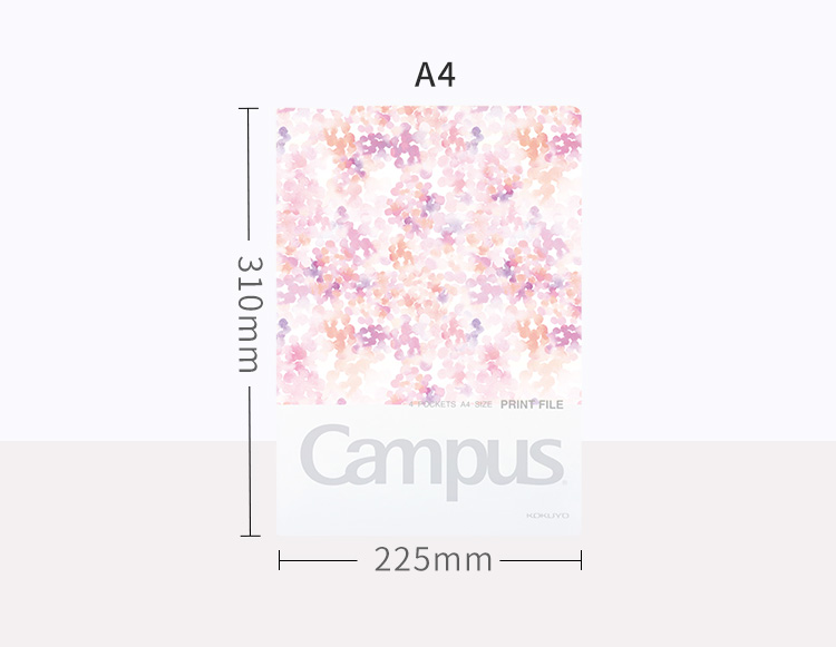 Папка для документов KOKUYO Campus, А4, дизайн "Акварельные шепоты", зеленая, WSG-FUD810G