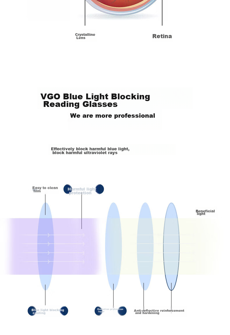 Очки для чтения VGO 9601, антибликовые, унисекс, с диоптриями 2.5, черный оружейный цвет
