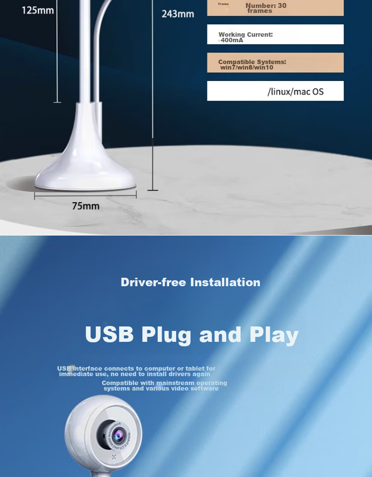 Веб-камера SADA A09 2K с микрофоном, USB, для видеоконференций, онлайн-уроков, стриминга, домашнего обучения
