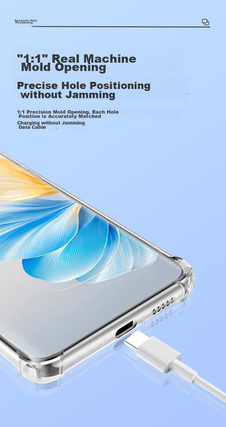 Чехол для телефона LLUNC для Honor 100, защита всех линз, противоударные уголки с воздушной подушкой, ультратонкий прозрачный мягкий чехол из ТПУ, простой модный дизайн для мужчин и женщин