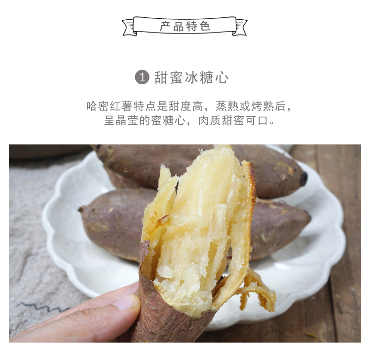 聚怀斋 哈密红薯2.5kg 白心蜜薯 新鲜番薯 糖心地瓜 健康轻食新鲜蔬菜