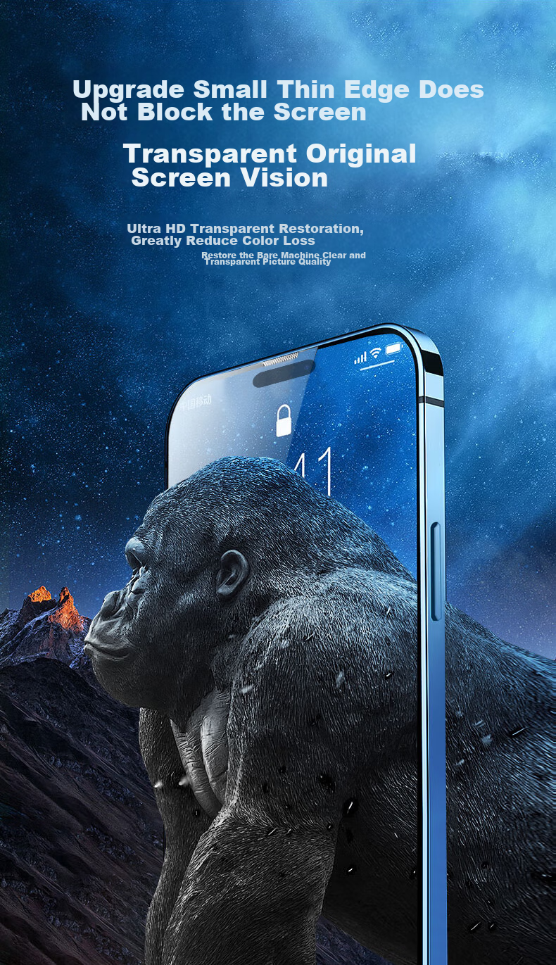Защитное стекло PISEN для iPhone 15 Pro Max, полное покрытие Corning Glass, HD Clear, пыленепроницаемое, антиотпечатки, ударопрочное, 1 шт.