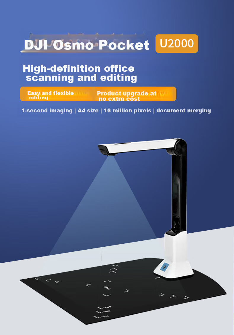 Сканер Dianyipai U2000, 20 Мп, A4, ручной, CMOS, USB 2.0
