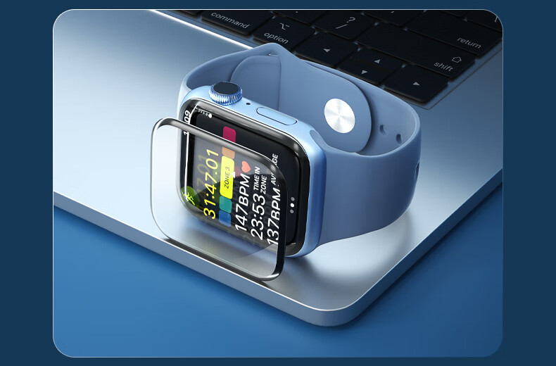 Защитная пленка Lanxingxiansheng для Apple Watch Series 7/8/9 45 мм, ультратонкая HD, защита от отпечатков пальцев, мягкая пленка